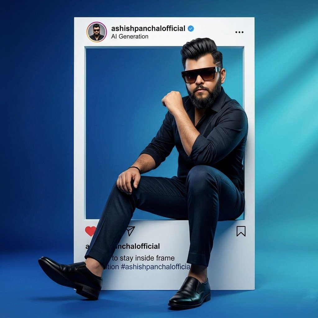 Instagram Frame Portrait - AI prompt example by MangoXPrompts